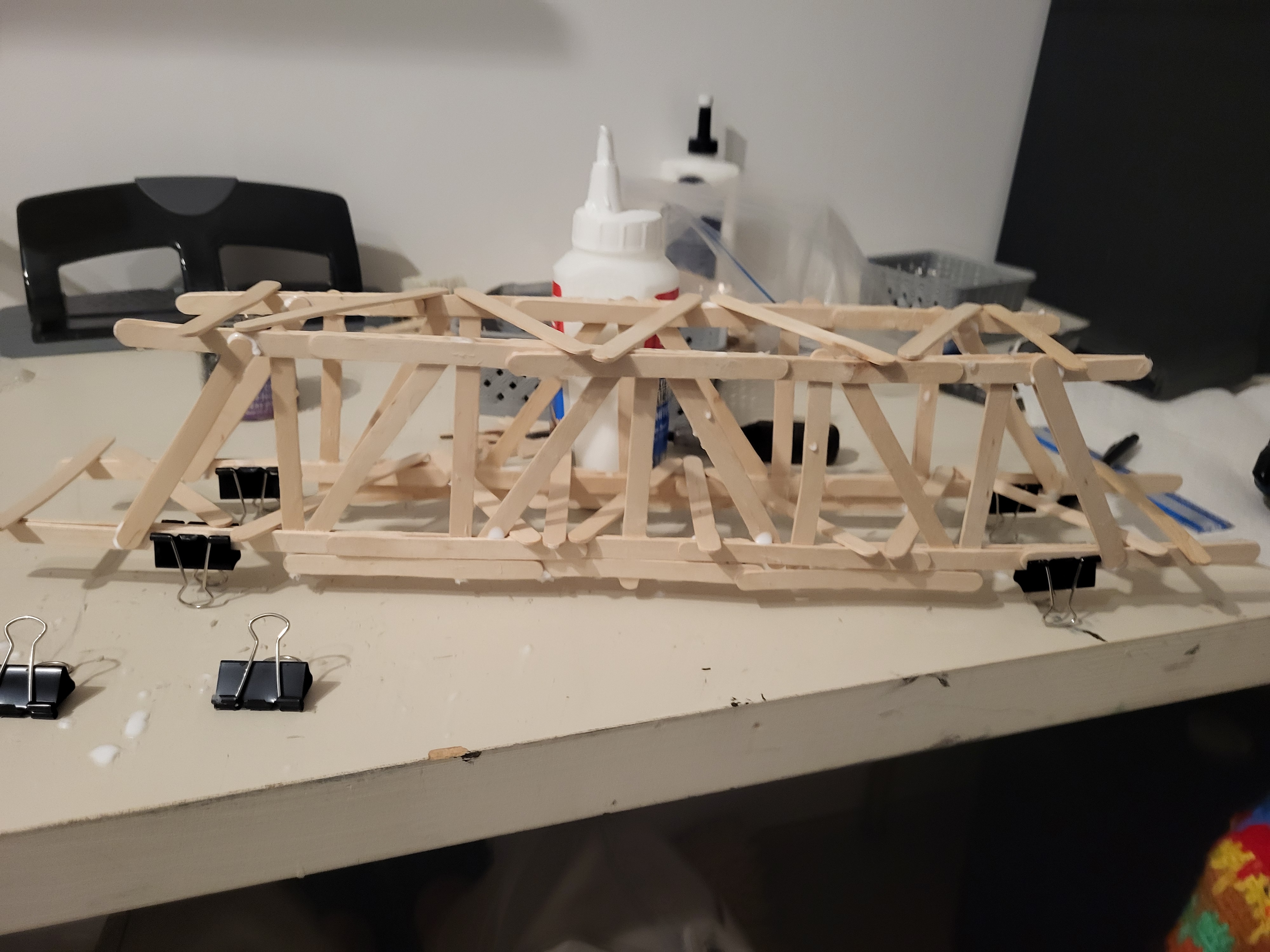 Prototype bridge build photo.