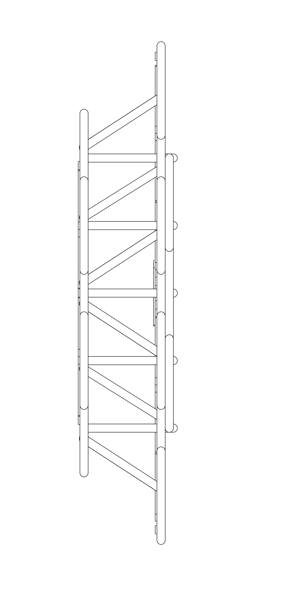 Initial sketch trace of bridge geometry.